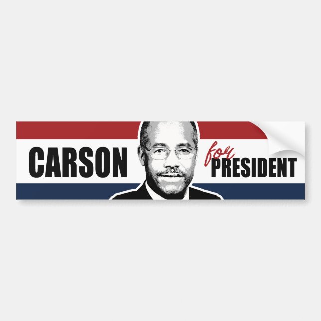 Carson for President Red White and Blue Bumper -.p Sticker (Front)