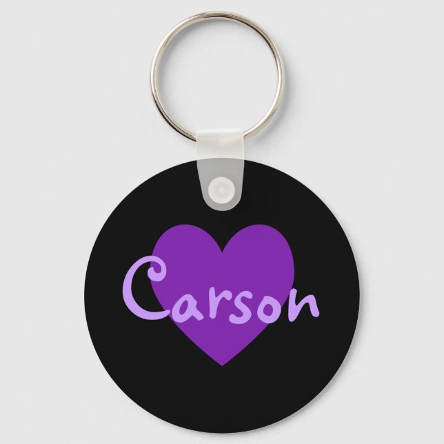 Carson in Purple Keychain (Front)