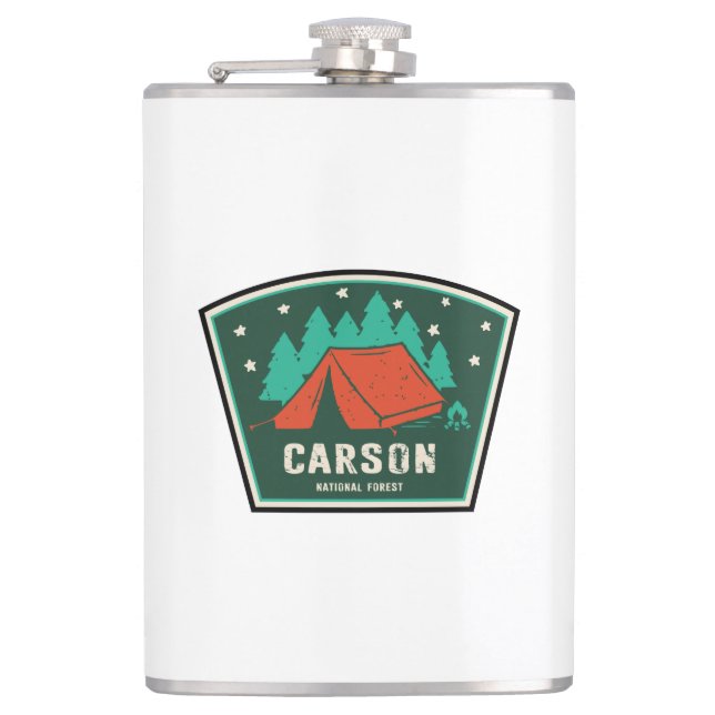 Carson National Forest Camping Hip Flask (Front)