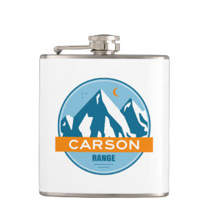 Carson Range California Nevada Hip Flask