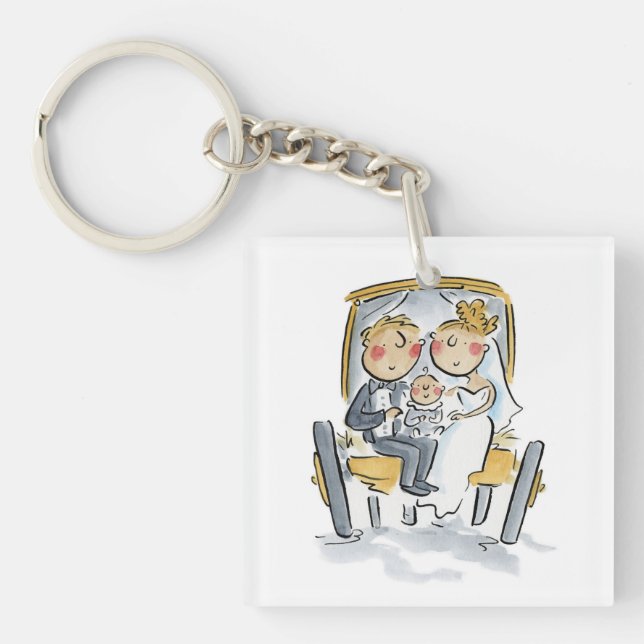 Cart before the horse keychain (Front)