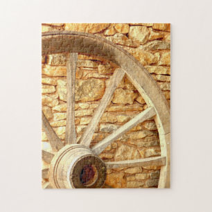 Cart Wheel Photo Puzzle with Gift Box