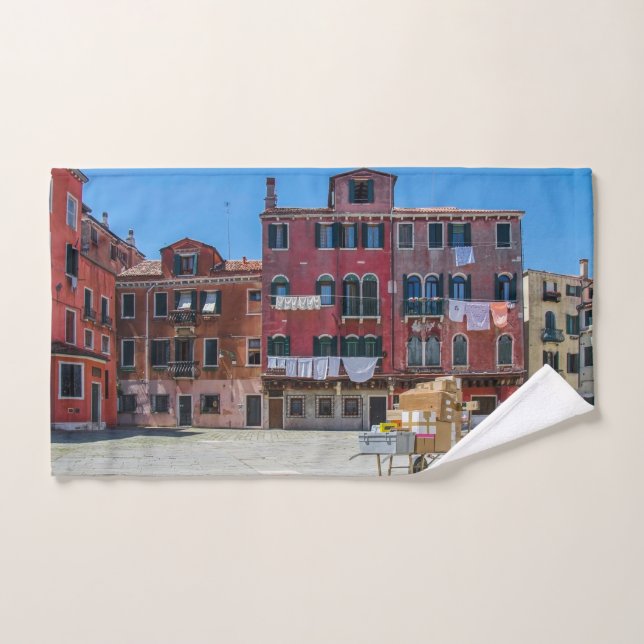 Cart with boxes in Venice Bath Towel Set (Hand Towel)