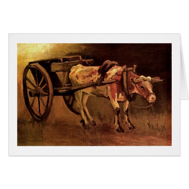 Cart with Red and White Ox, Vincent van Gogh (Front Horizontal)
