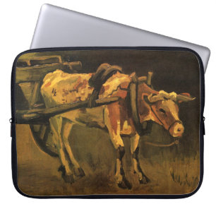 Cart with Red and White Ox (Vincent van Gogh) Laptop Sleeve