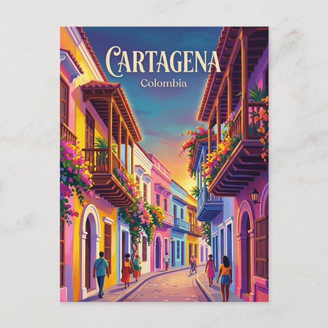 Cartagena Colombia Postcard (Front)