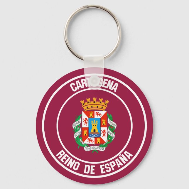 Cartagena Round Emblem Keychain (Front)