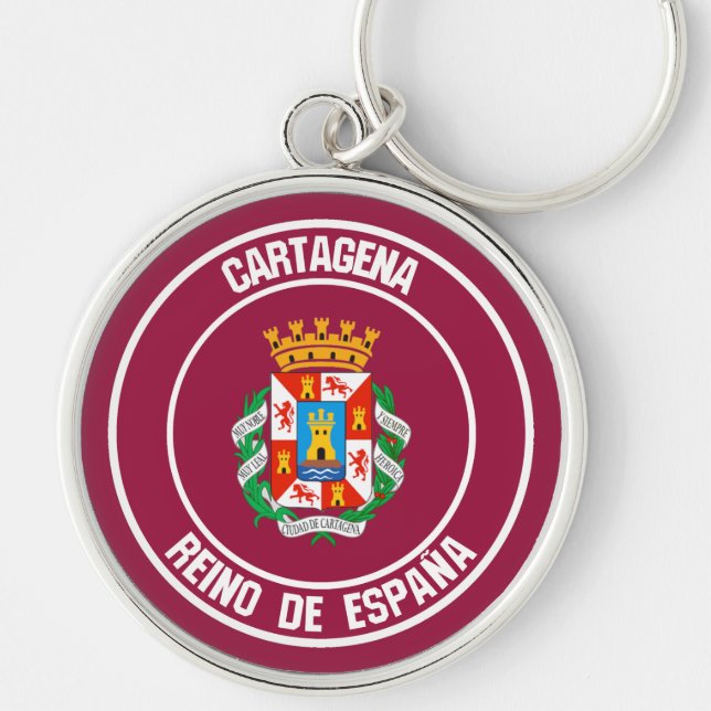 Cartagena Round Emblem Keychain (Front)