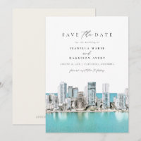 CARTANEGA Colombia Watercolor Save the Date