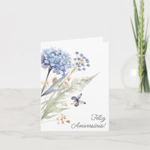 Cartão Portuguese Birthday Card Wildflowers