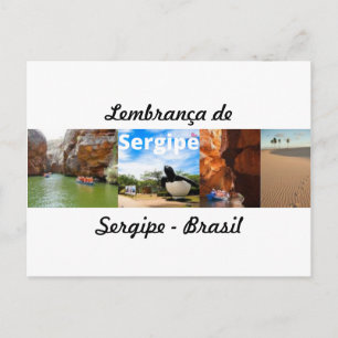 Cartão postal lembrança de Sergipe - Brasil Postcard