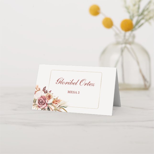 CARTAS POSICIONALES DE MESA PLACE CARD (Front)