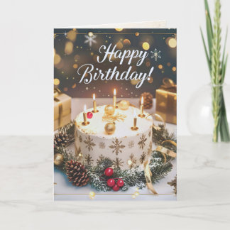 Carte 【二つ折り】12月バースデーカード／【Folded】 birthday card for Dec.