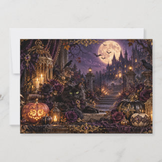 CARTE 幻想的なゴシックハロウィンパーティー 招待状