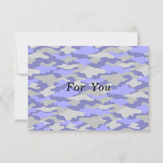 CARTE 文字　カスタマイズ　迷彩　グレー カード