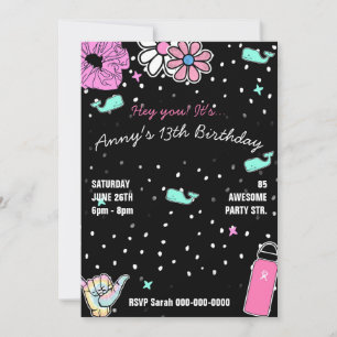 Carte 003 Teenager's party vsco tendance thème