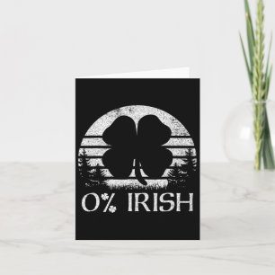 Carte 0% Zéro% Irlandais Jour de la Saint Patrick Hommes
