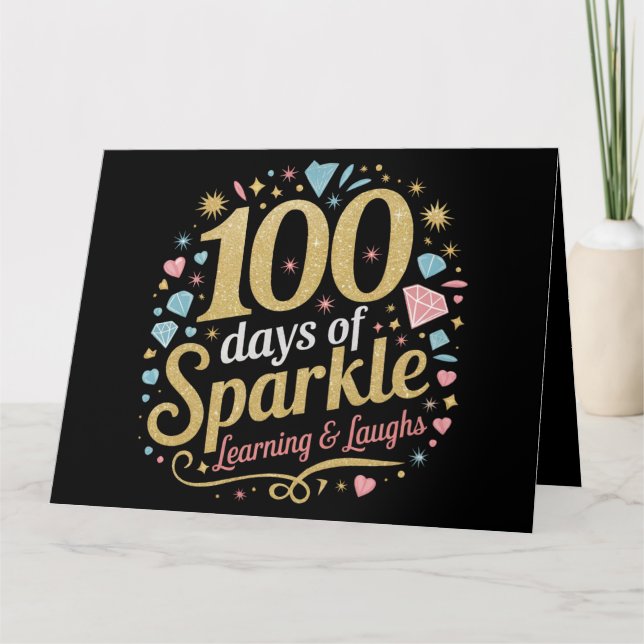 Carte 100 Jours d'apprentissage et de rire (Devant)