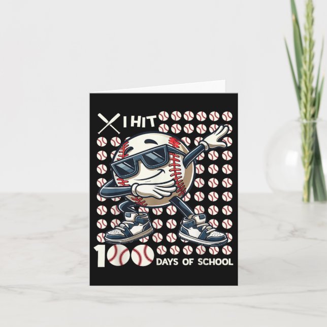 Carte 100 Jours De Bat De Baseball Scolaire 100E Jour De (Devant)