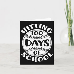 Carte 100 Jours De Joueur De Baseball Scolaire Étudiant