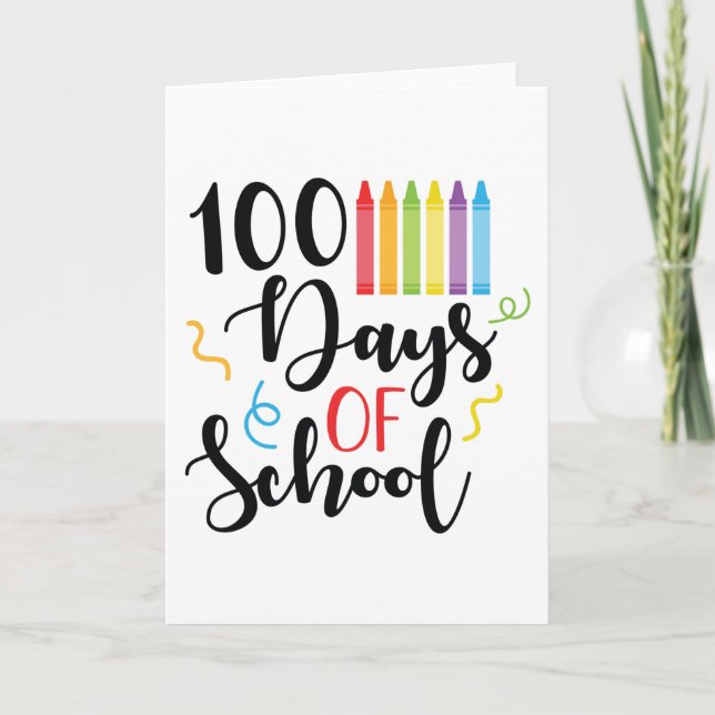 Carte 100 jours d'école (Devant)