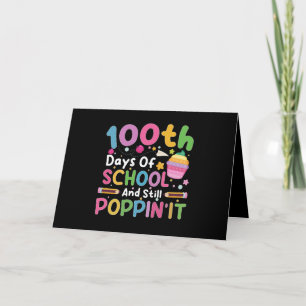Carte 100 jours d'école et fille toujours branchée