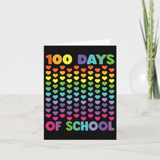 Carte 100 Jours D'École Et Toujours Aimer Il Coeur 100T (Devant)
