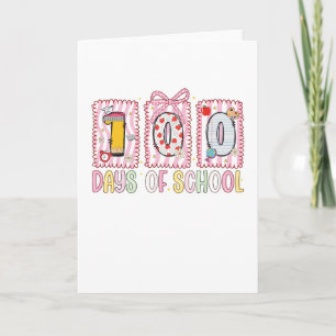 Carte 100 Jours d'École Mignon Coloré 100ème Jour