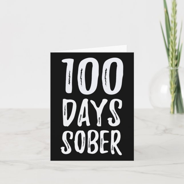 Carte 100 Jours Sober Félicitations Sobriété (Devant)