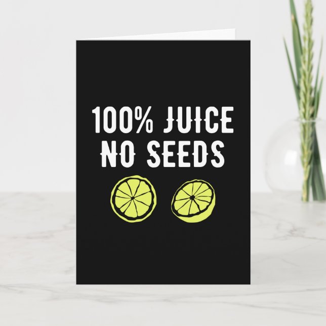 Carte 100% Jus sur graines (Devant)