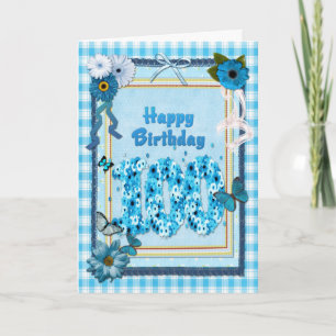 Carte 100e anniversaire avec un effet de scrapbook