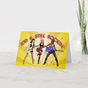 Carte 100e anniversaire avec un groupe de filles