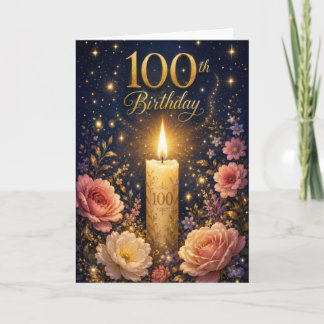 Carte 100e anniversaire bougie