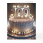 100e anniversaire gâteau et bougies