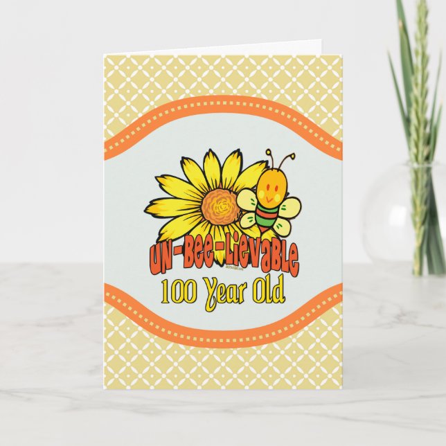 Carte 100e anniversaire - Incroyable à 100 ans (Devant)
