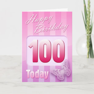 Carte 100th maman heureuse de grand-tante de grand-mère