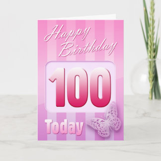Carte 100th maman heureuse de grand-tante de grand-mère