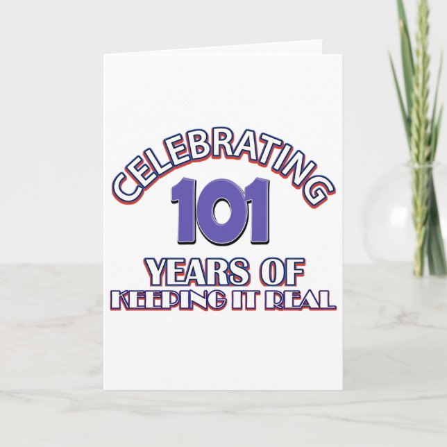 Carte 101st conceptions drôles d'anniversaire (Devant)