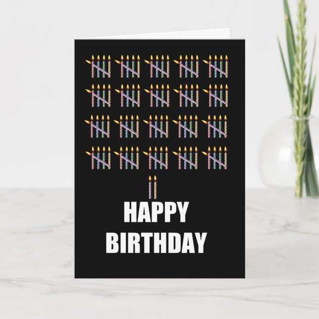 Carte 102e anniversaire avec bougies (Devant)