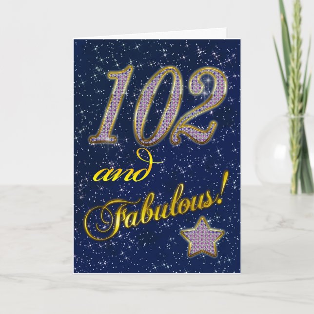 Carte 102nd anniversaire pour quelqu'un fabuleux (Devant)