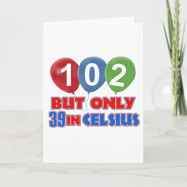 Carte 102nd conceptions d'anniversaire (Devant)