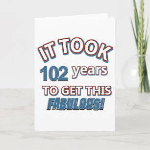 Carte 102nd conceptions d'anniversaire d'année