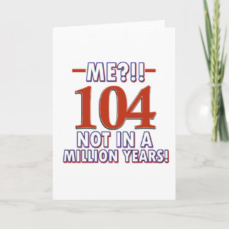 Carte 104th conceptions d'anniversaire