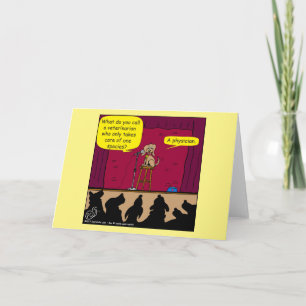 Carte 1054 Dog Stand Up Cartoon