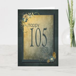 Carte 105e cadre vintage anniversaire