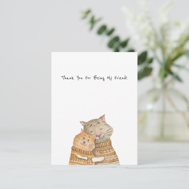 Carte (10,8 cm x 14,2 cm) - Thank You! (Debout devant)