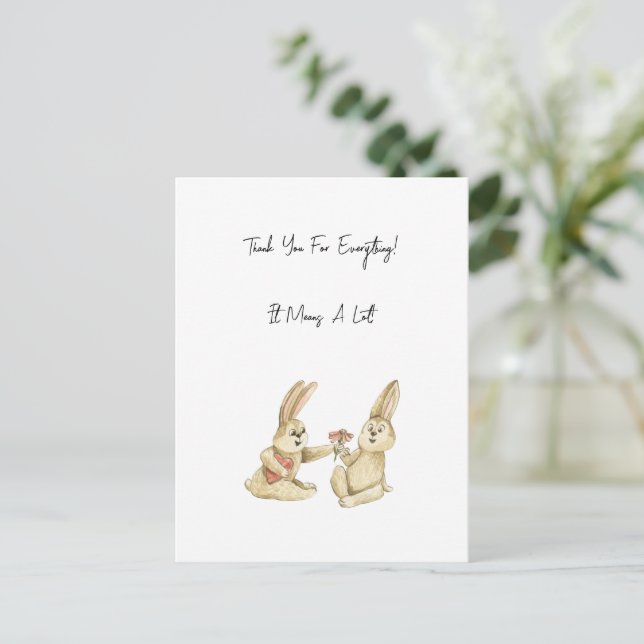 Carte (10,8 cm x 14,2 cm) - Thank You! (Debout devant)