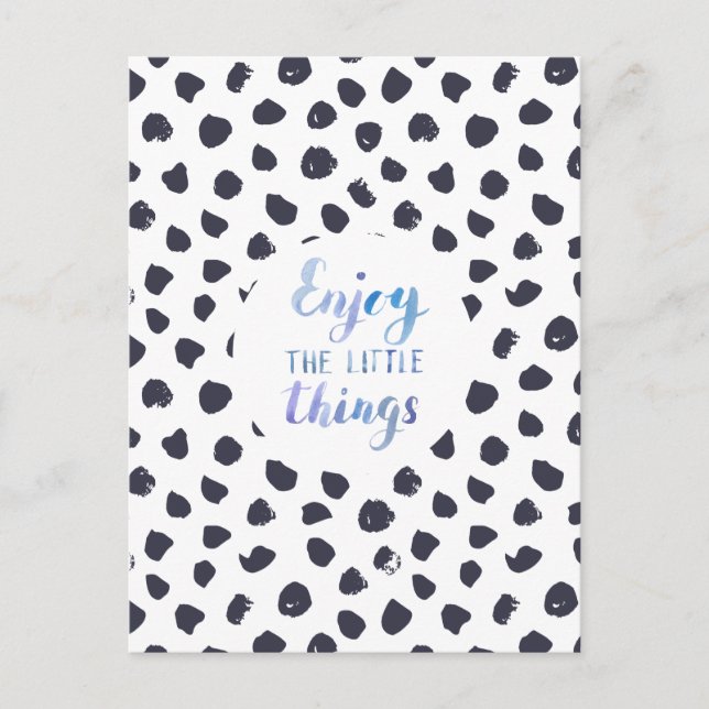 Carte (10,8 x 14,2 cm) - Enjoy The Little Things (Devant)
