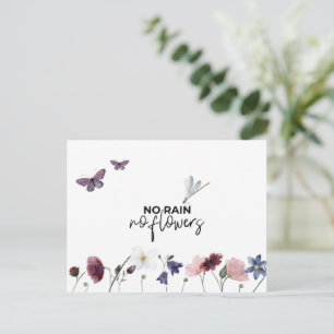 Carte (10,8 x 14,2 cm) - Rain And Flowers