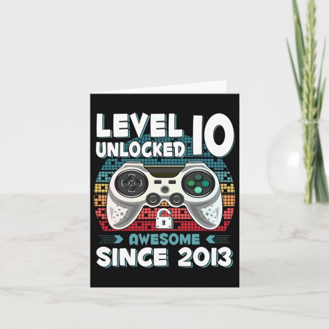 Carte 10ans Anniversaire Fils Garçon Amusant Joueur 10e  (Devant)